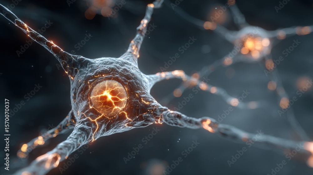 Poster neurons display intricate structures as they connect and transmit signals, showcasing the communicat