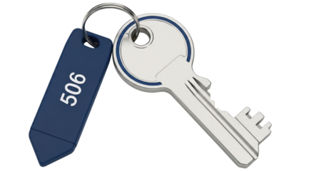 Isolated Room Key with Key Chain