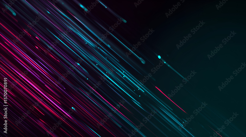 Poster abstract light trails: dynamic, abstract composition of vibrant light trails streaming across a grad