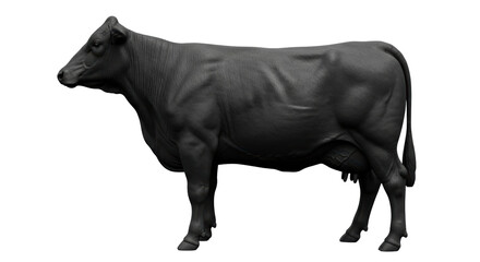 Isolated Black Cow