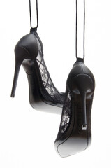 black high heels