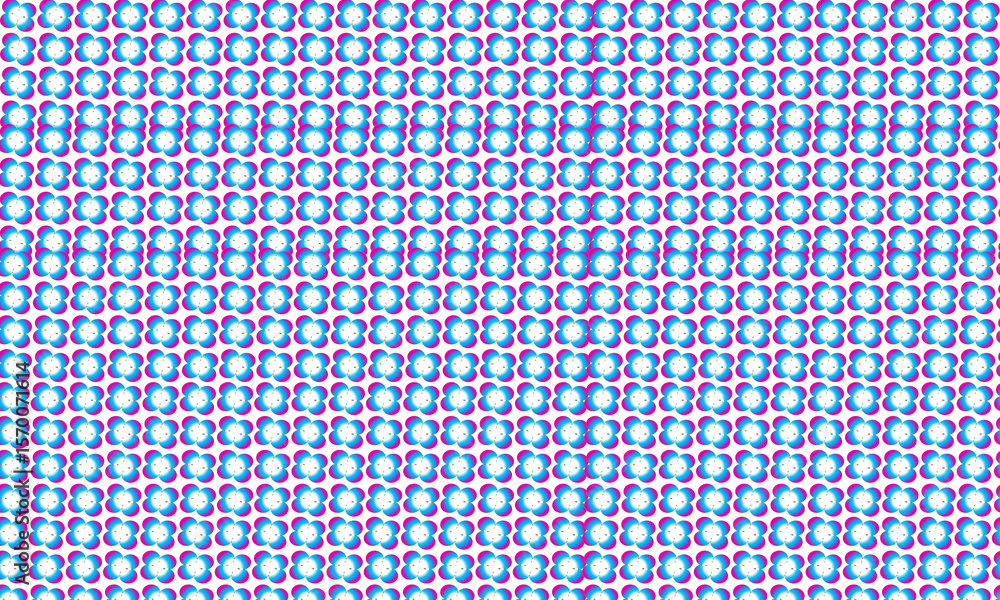 Poster a repeating pattern of white and blue circles on a pink background image