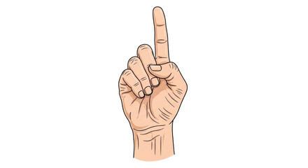 Isolated Finger Pointing Up