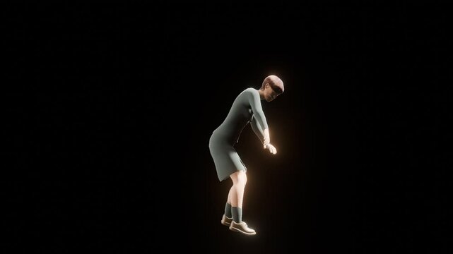 girl dancing happily with transparent background. good for youtube animation, instagram tik tok and social media element for video editing. PNG file