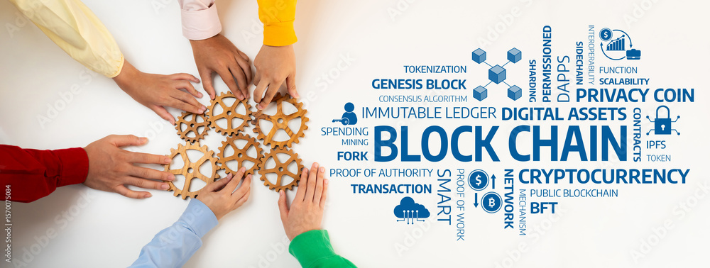 Poster collaboration on blockchain technology: using gears to represent digital assets, transactions, and p