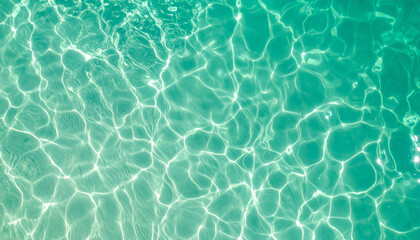 Obraz premium Aerial view of a crystal clear turquoise water surface