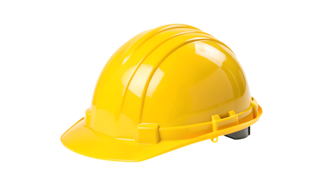 Safety First A Yellow Hard Hat for Construction and Industrial Safety