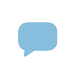 Naklejka premium Blue Speech Bubble Icon Smooth Shape Minimalist Communication Symbol