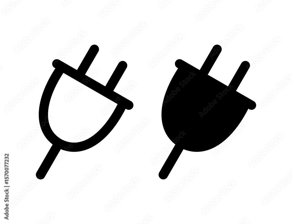 Poster plug set icon with simple and modern design