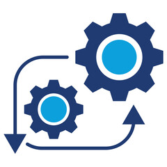 Reverse Engineering Flat Blue Icon