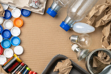 Plastic Plastic Bottle Caps Old Incandescent Bulbs LED Mint Bulbs Paper Used Batteries Plastic...