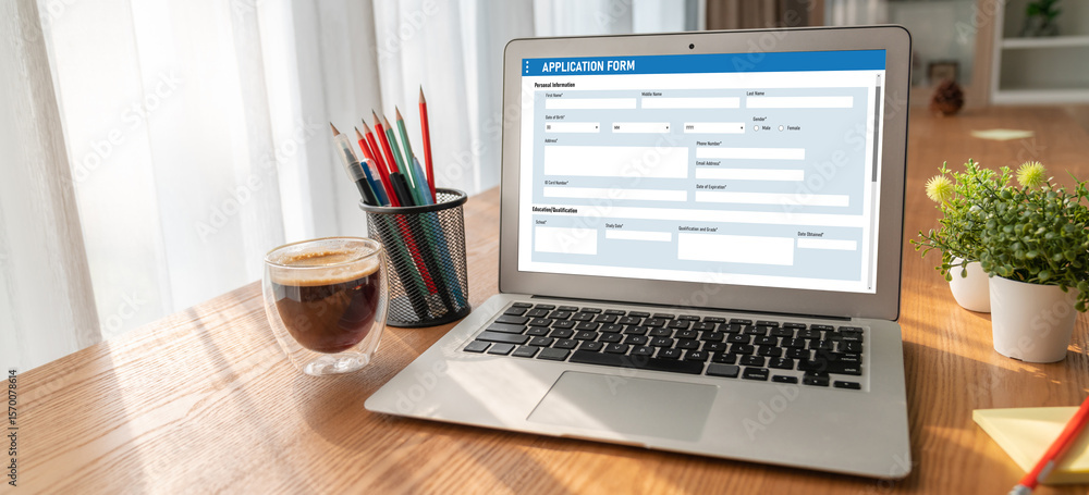 Poster online application form for modish registration on the internet website