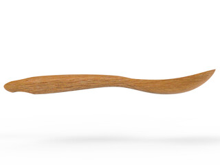 wooden spoon on white background