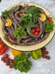 Uzbekistan food Hasip with vegetables