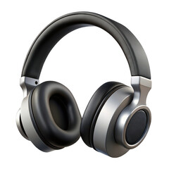 Modern over ear headphones isolated on transparent background