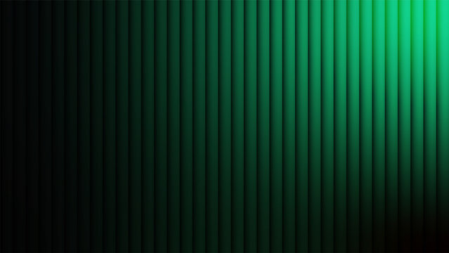 Dark green vertical ribbed texture with gradient lighting