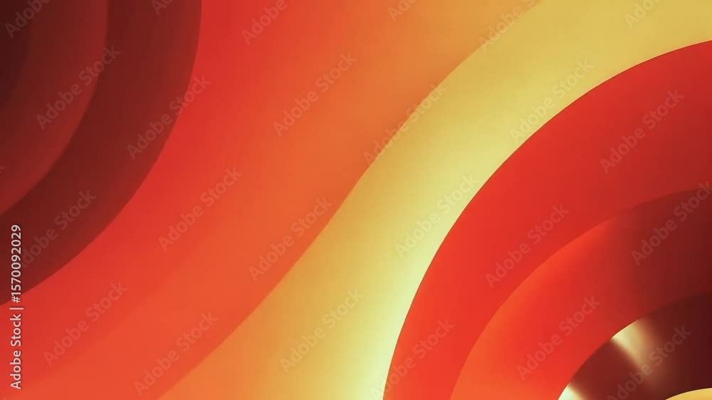 Poster abstract background with orange and yellow concentric circles and diagonal light stripe
