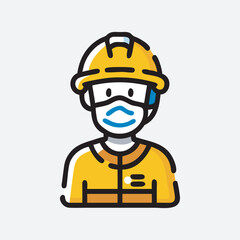firefighter icon vector file