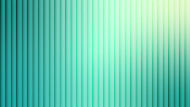 Abstract vertical ribbed pattern with a turquoise to light green gradient