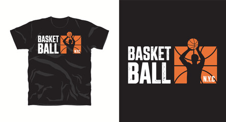 T-shirt Design with basketball slogan typography graphic design illustration vector, t-shirt print, sports, vintage,college