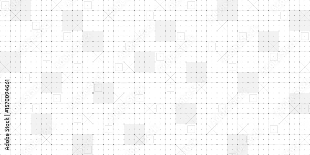 Poster seamless futuristic tech grid pattern with hud lines, radar textures and digital dots. abstract blac
