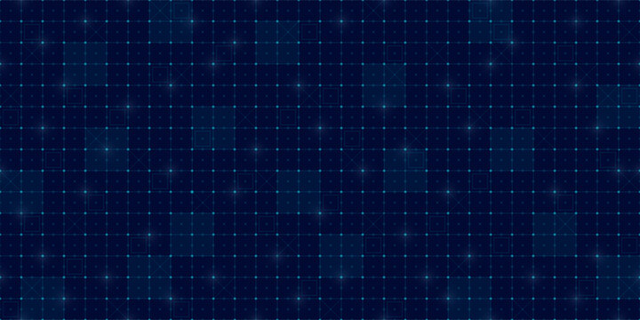 Futuristic HUD grid background with tech lines, radar patterns and digital mesh. Scifi interface with AI data, seamless blueprint elements and cyber UI design. Ideal for games, dashboards or VR.