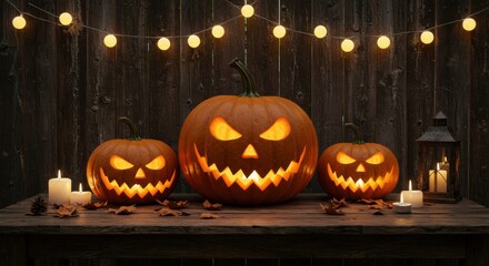 Enthralling Halloween JackoLanterns A Spooky Autumn Scene
