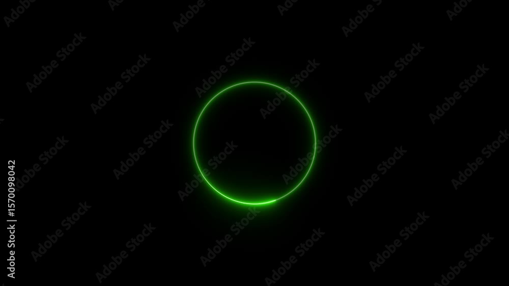 Poster abstract beautiful neon circle loading icon animation background, neon round frame, circle, ring sha