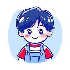 Playful illustration of a smiling child