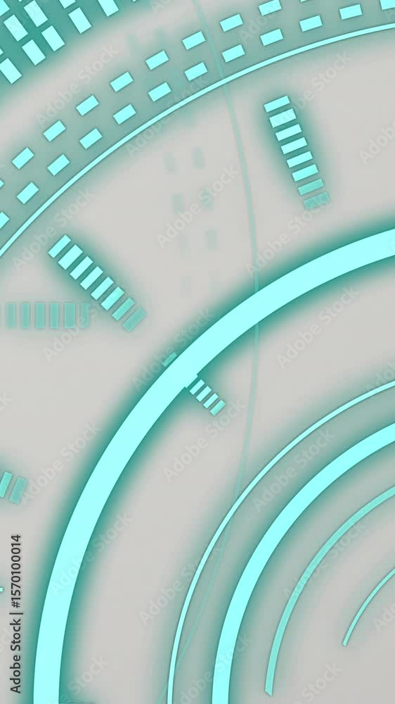 Aufkleber animation of data processing over grey and blue background