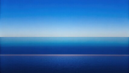 Ocean Horizon Serene Blue Seascape Panorama