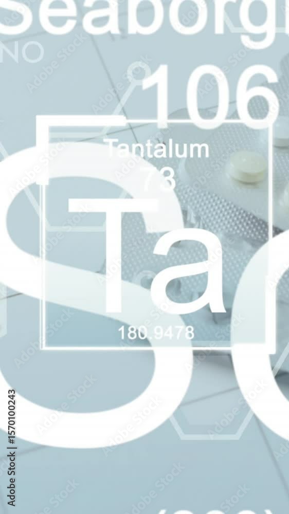 Poster animation of dna strand diagrams with data processing over pills