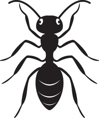 Ant vector silhouette art, ant vector icon, black ant face illustration