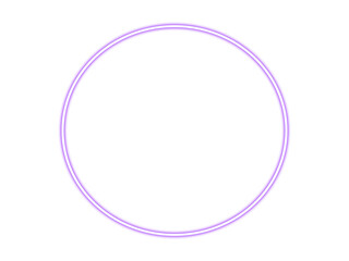 Neon laser circle, glowing ring with light. purple ray circular with light effect. 