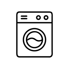 Washing machine icon in bold outline