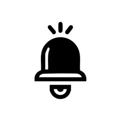 Fototapeta premium Notification bell icon with upward signal lines – representing alerts, updates, or new messages.