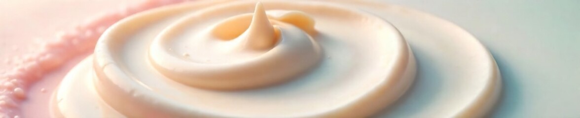 Creamy Liquid Cascading Down Smooth Surface, Luscious Swirls and Textures, Decadent Flow, Appealing Color Backdrop