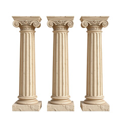 Elegant Classical Columns with Corinthian Capitals in a Symmetrical Arrangement for Architectural Ambiance