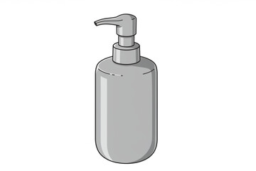 Fototapeta premium Minimalist dispenser graphic, suitable for beauty product presentations, lotion bottles, or soap containers used in hygiene and healthcare branding.