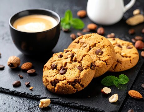 Chocolate chip cookies and coffee (1)
