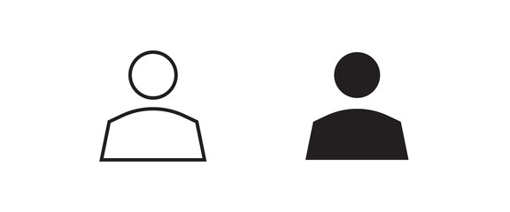 man, avatar, icon user profile Login vector, sign, symbol, logo, illustration, editable stroke, flat design style isolated on white