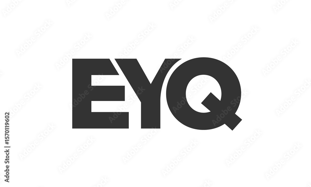 Poster eyq logo design template with strong and modern bold text. initial based vector logotype featuring s