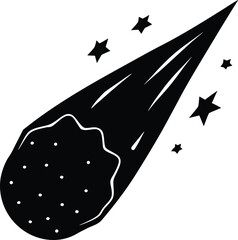 meteorite on white background.eps