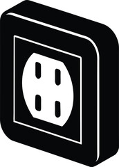 power outlet on white background.eps