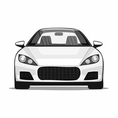 Sports Car Front Stock Image Vectors and Vector Art isolated on white background.