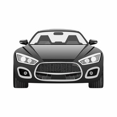 Sports Car Front Stock Image Vectors and Vector Art isolated on white background.