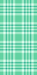 Wide plaid seamless pattern, overlayed vector check textile. Windowpane fabric tartan background texture in mint and light colors.