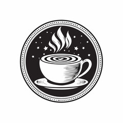 Coffee Cup Cafe Logo design template vector isolated on white background.
