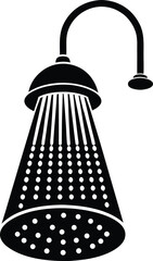 shower head on white background.eps