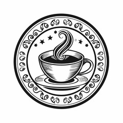 Coffee Cup Cafe Logo design template vector isolated on white background.